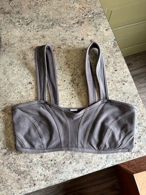 AS IS AloYoga Alosoft Sunray Bra in Washed Gray